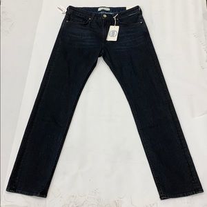 1DENIM MENS SLIM SLIM FIT JEANS BLACK PIGMENT W32